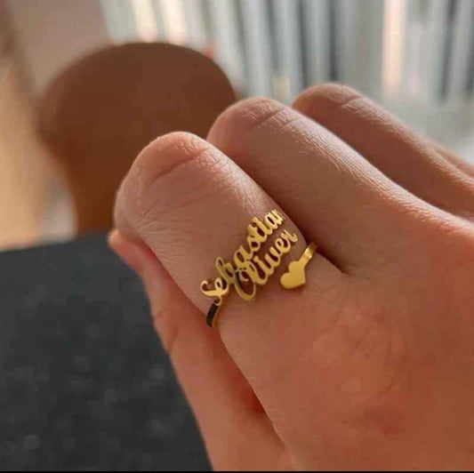 Customised Couple Name Ring